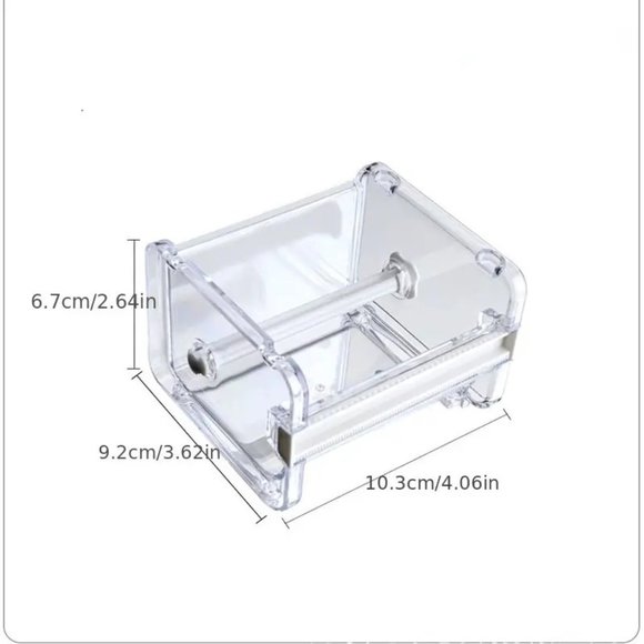 NEW Washi Tape Holder, Stackable Multi Tape Dispenser Cutter - Clear Transparent - Picture 2 of 6